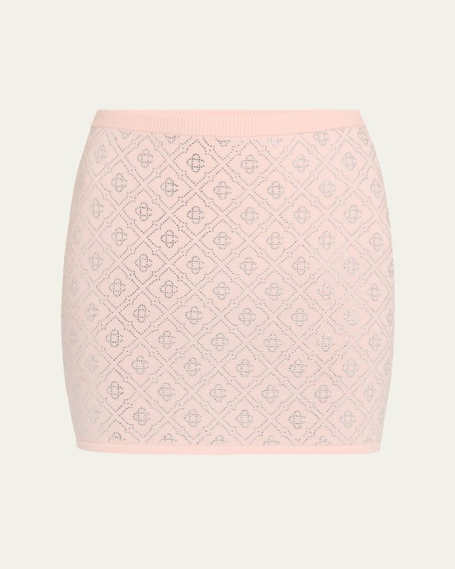 Crystal Monogram Mini Skirt